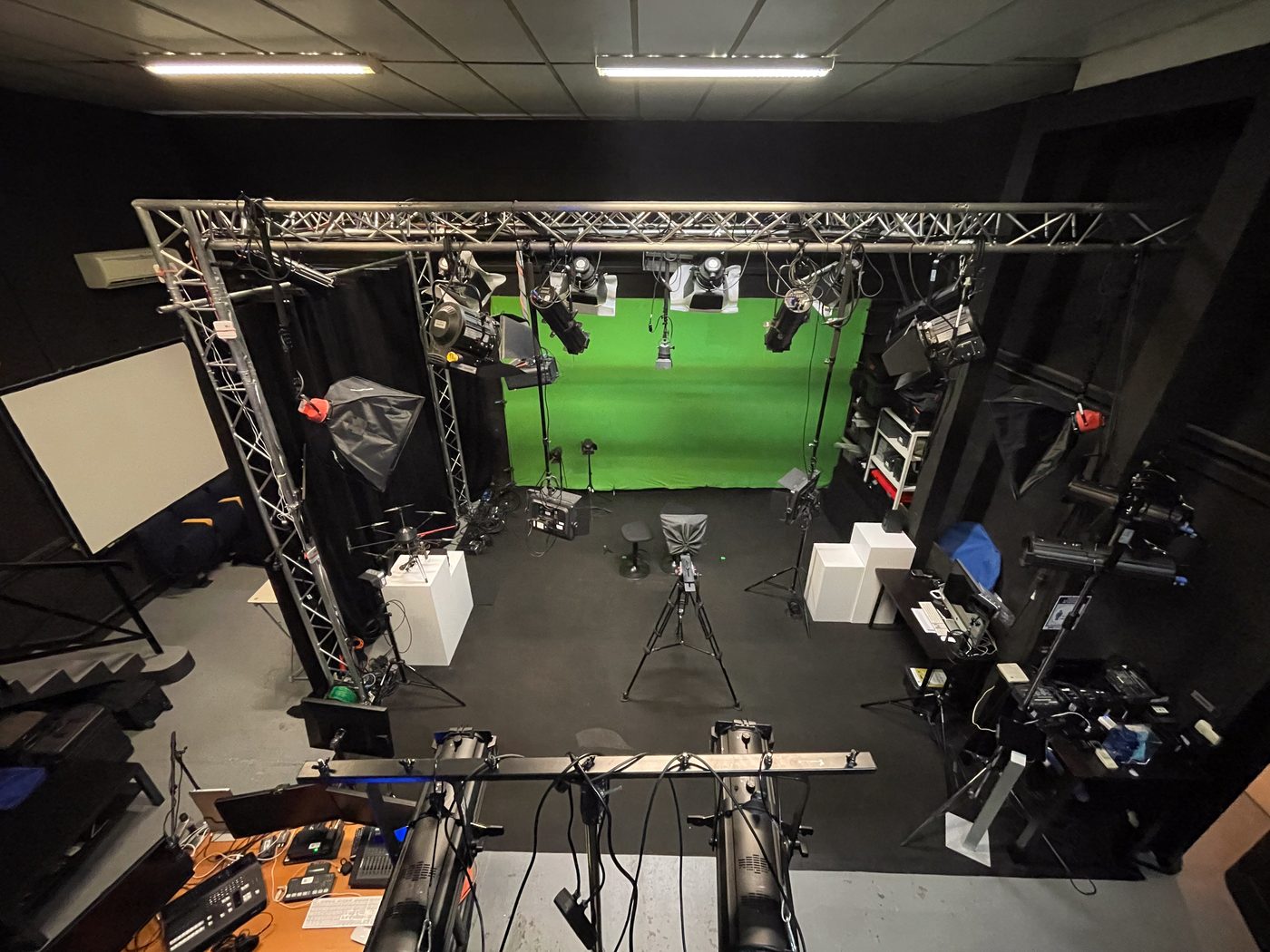 Le fond d'incrustation du studio